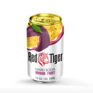 Red Tiger Passion Fruit Hard Soda OEM ODM Proveedor de bebidas alcohólicas de refrescos vietnamitas que ofrecen otras bebidas - Product Image 1