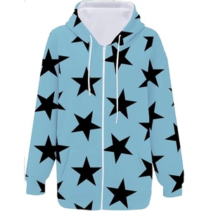 Nouveau sweat à capuche oversize pour femme, style veste à épaules tombantes, avec motif étoile, cordon de serrage, streetwear, manches longues - Product Image 1