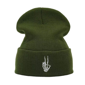 Outdoor Sports Unisex Adjustable Knit Beanie Warm Pull-Over <b>Hat</b> Embroidery Couples-European American Style Autumn/<b>Winter</b> Common - Product Image 3
