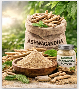 WARRLY Premium Ashwagandha Bark Extract Powder 99% Natural Herbal Food Grade in Bottle/Plastic <b>Container</b> Bulk Export Packaging - Product Image 2