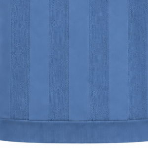 <b>Sky</b> <b>Blue</b> Mens Long Sleeve Knitted Polo Shirt Vertical Textured Stripe Design Ribbed Cuffs Premium Casual Pullover Fashion <b>Top</b> - Product Image 5