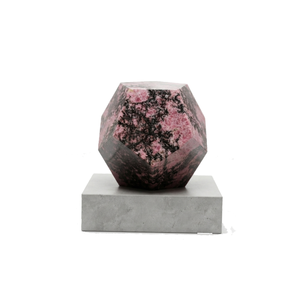 Rodonita Natural Pulida, Dodecaedro, Piedra Geométrica, Cristal, Gema, Feng Shui, Piedras Curativas - Product Image 3