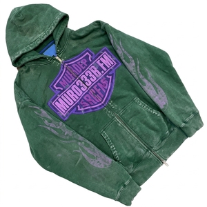 Sudadera con capucha para hombre, de forro polar grueso premium, con cremallera completa, hombros caídos, estilo oversize, personalizada, estilo streetwear - Product Image 4