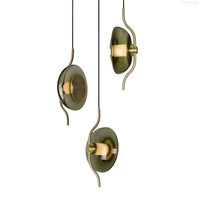 Lampe suspendue LED moderne de style nordique en verre, forme ovale, à intensité variable, blanc chaud, pour restaurant, maison, hôtel, décoration intérieure