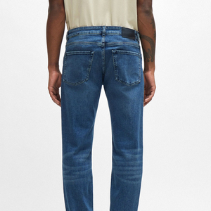 Best Quality Pants New Custom Logo High Street Style Pants for <b>Men's</b> <b>Jeans</b> Denim Washed Flared <b>Men's</b> Loose Denim <b>Jeans</b> - Product Image 4