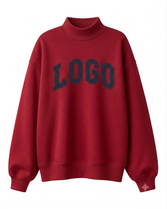 Suéter Oversize de Cuello Alto para Mujer, Estilo Relajado para Fin de Semana, Mezcla de Algodón Premium, Producción al por Mayor de Fábrica - Product Image 1