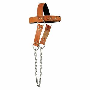 OEM Adjustable Cowhide Genuine Leather Head Harness Customizable Logo Wear-Resistant Unisex Fitness Head Harness - Product Image 4