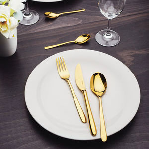 Opulento juego de cubiertos diseñado para transformar las comidas cotidianas en experiencias de lujo en la mesa y momentos inolvidables de anfitrión. - Product Image 1