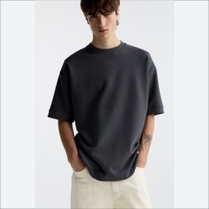 T-shirt personnalisé pour homme, style streetwear, écologique, 100% coton, poids lourd 240g, coupe classique, qualité supérieure, avec épaules tombantes - Product Image 5