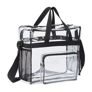 Stadium Approved Clear Crossbody <b>Tote</b> Bag 11LBS Load Transparent Shoulder Pouch See Through <b>Zip</b> Handbag Promotional Product - Product Image 1
