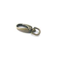 MING KEE METAL Mousquetons à ressort robustes de 9 mm, petits, pivotants, pour porte-clés, sans nickel, multi-usages