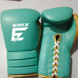Gants de boxe en cuir personnalisés de haute qualité pour l'entraînement de Muay Thai et de Kickboxing, antidérapants, à lacets, avec fermeture à enfiler au poignet, impression HD - Product Image 1