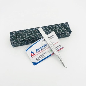 Pinzas para pestañas con logotipo personalizado y purpurina plateada de 90 grados de acero inoxidable sostenible de alta calidad profesional al por mayor - Product Image 4