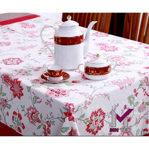Mantel rectangular de algodón tejido Diseño lavable e impreso para hoteles Hogares e industrias de catering Uso al por mayor - Product Image 1