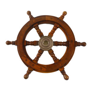 Roue nautique pour décoration murale, roue de bateau en bois, décoration intérieure, design pour salon, finition artisanale, roue nautique - Product Image 6