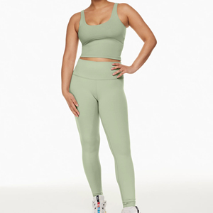High Quality <b>Animal</b> Print Zippers Elastic Waist Breathable Quick Dry 2-Piece Leggings Bra Workout Set Front Logo Women's Sports - Product Image 1