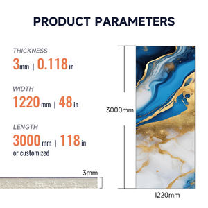 Водонепроницаемый A1 уровень огнестойкого камня пластиковая композитная стеновая панель SPC мраморный лист - Product Image 2