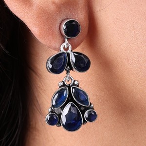 Wholesale Brass Kashmiri Jhumka <b>Earrings</b> | Antique <b>Silver</b> Plated Ghungroo <b>Dangle</b> <b>Earrings</b> | Bohemian Wedding Ethnic Bulk - Product Image 5