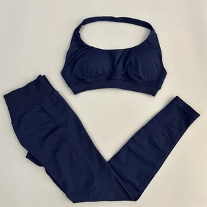 Ensemble de vêtements de sport pour femmes personnalisés, soutien-gorge de sport et leggings, deux pièces, vêtements d'entraînement pour la salle de sport - Product Image 3