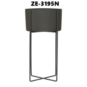 ขาตั้งดอกไม้โลหะแบบมินิมอล ZE-3195N เคลือบสีฝุ่น สำหรับปลูกต้นไม้ในร่ม ดีไซน์วงกลม ตกแต่งบ้าน - Product Image 1