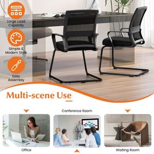 Sedia da Ufficio per Ospiti con Supporto Lombare per Sale d'Attesa - Product Image 5