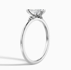 Marquise Cut Moissanite Prong <b>Set</b> <b>Ring</b> 925 <b>Sterling</b> <b>Silver</b> Gold Plated Certified Elegant Luxury Engagement Dainty Wedding Bridal - Product Image 2