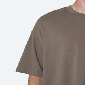 Oversize Crew <b>Neck</b> <b>Light</b> Knitted Long High Quality 100% Cotton Blank T-Shirt Custom Front Printed Breathable Eco-Friendly - Product Image 4