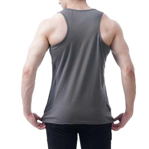 High Quality Men Tank Top OEM Organic Cotton Fabric Soft Comfortable Sleeveless Gym <b>Vest</b> Supplier Manufacturer - Product Image 4