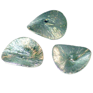 Entreprises de fabrication et de fourniture d'entretoises en argent sterling brossé de 6 mm, courbées, pour la bijouterie et les composants. - Product Image 1