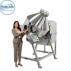 Micron India Stainless Steel Double Cone Blender Mixer for Carbonated Beverage | Industrial Food & Chemical Processing Machine - Product Image 5