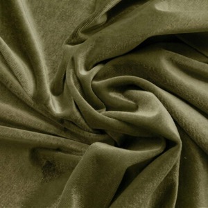 Best Quality Olive Green Polyester Velvet Fabric Soft Comfortable Material for Men Women Dresses and Fashion Wear For Sale - Product Image 2