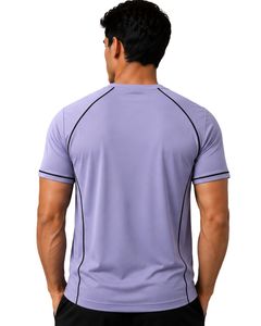 T-shirt de sport pour homme personnalisé, couleur lavande, à séchage rapide, respirant, pour la salle de sport, la course à pied, en polyester, vêtements de sport - Product Image 2