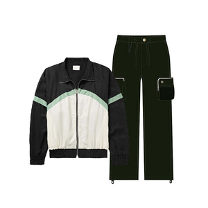 2026 New 100% Polyester Sweat <b>Suit</b> Dry Quick Nylon <b>Jogging</b> Set Zip up Windbreaker Jacket and Tracksuits Set - Product Image 3