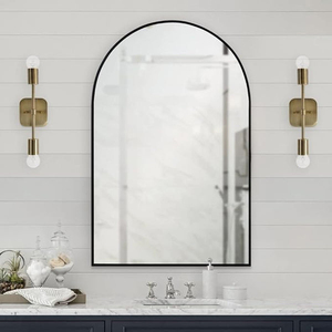 Latest Design Black Finished Iron <b>Round</b> Eco-Friendly Full Size <b>Wall</b> <b>Mirror</b> for Restaurants Home Hotel Use - Product Image 1