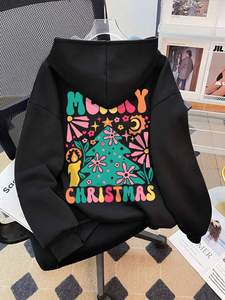 Sudadera con Capucha Navideña, Sudadera de Navidad, 100% Poliéster, Transpirable, Ecológica, Proveedor Mayorista de Verano - Product Image 3