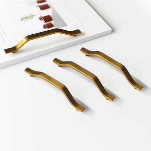 Poignée de meuble de luxe en alliage de zinc rainurée, brossée, moderne et minimaliste, écologique, pour chambre, salon, cuisine - Product Image 3