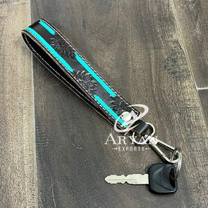 Nouveau porte-clés personnalisé en cuir de vachette véritable fait main, modèle 2026, très tendance, pour homme et femme - Product Image 1