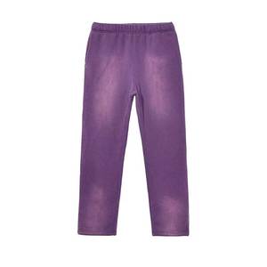 Pantalon de survêtement cargo pour homme, coupe évasée, délavé à l'acide, imprimé graphique, effet soleil, 100% coton anti-boulochage, style décontracté - Product Image 4