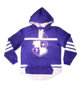 Sweat à capuche unisexe en coton pour hockey sur glace avec lacets, sweats à capuche pour hommes, broderie de logo personnalisé, patchs, vêtements d'équipe de hockey, sweats à capuche OEM - Product Image 2