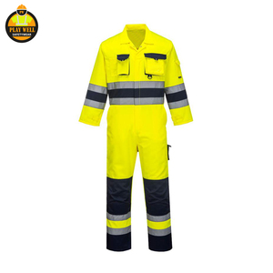 Vêtements de travail personnalisés avec logo, vêtements de sécurité haute visibilité, combinaisons réfléchissantes en polyester pour hommes, combinaison de travail - Product Image 4