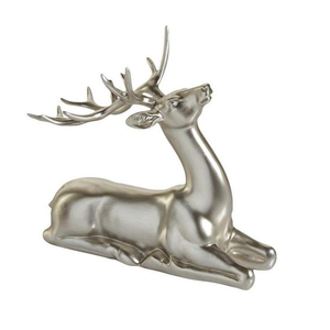 Nouvelle sculpture artisanale en aluminium en forme de cerf pour la décoration de salon et de Noël - Product Image 1