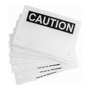 Fundas de Laminación Transparentes Impermeables Brady OSHA para Señales de Seguridad y Etiquetas de Advertencia - Product Image 1