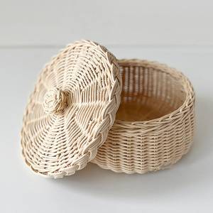 Panier de rangement en rotin tressé à la main, boîte à bijoux personnalisée, organisateur de bijoux, vente en gros, meilleur prix - Product Image 2