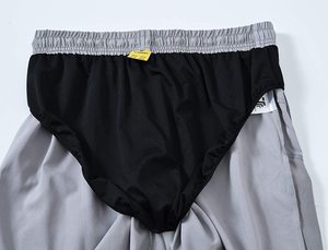 Mens Sporty Pattern Activewear Double <b>Layer</b> Shorts Breathable Quick Dry All-Purpose Sports Use - Product Image 3