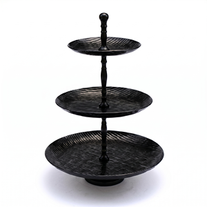 Nouveau design : Présentoir à gâteaux en cuivre à deux niveaux, fait main, plateau de service multicouche avec poignée annulaire, pour desserts et célébrations - Product Image 5