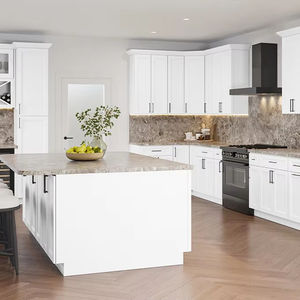 خزائن مطبخ حديثة مخصصة من مشروع JY، مصنوعة في فيتنام، جاهزة للتجميع، أثاث مطبخ نمطي، خزائن بيضاء عصرية - Product Image 6