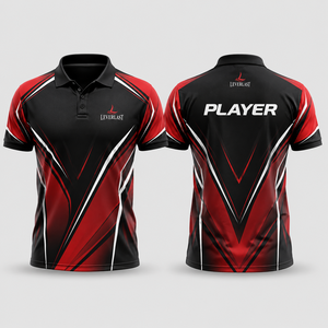 Maillot de sport personnalisé pour équipe de fléchettes, en polyester 100% écologique, respirant et à séchage rapide, imprimé par sublimation, vente en gros - Product Image 6