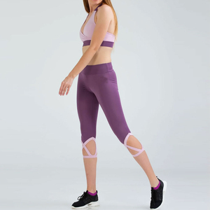 Workout Fitness Gym Wear Women Yoga Set for Training High Elastic Breathable Sports <b>Bra</b> And Legging Set in <b>Low</b> MOQ - Product Image 2