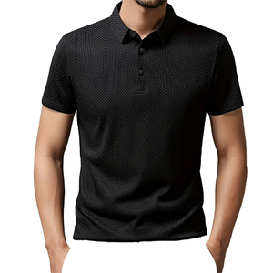 Camiseta Polo de Algodón Premium para Hombre, Manga Corta, Transpirable, Informal, para Golf, con Logotipo Personalizado Bordado, Color Liso, para Verano - Product Image 3