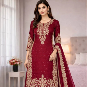 Traje Palazzo de Seda GMY Completamente Cosido, Edición Festiva – Listo para Usar, Estilo Étnico - Product Image 1